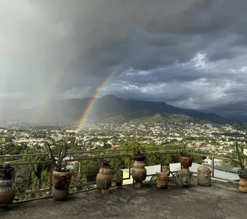 The View for Our Dinner for Día de Muertos in Oaxaca. Nurturing Tour.